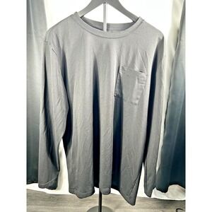 Dickies Men's -  Black Long Sleeve Pocket T-Shirt - Size XL -Workwear Casual Tee
